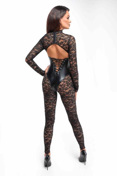 Комбінезон Noir Handmade F299 Enigma, 3XL, мереживо, довгий рукав, імітація корсета, доступ SX0231 фото