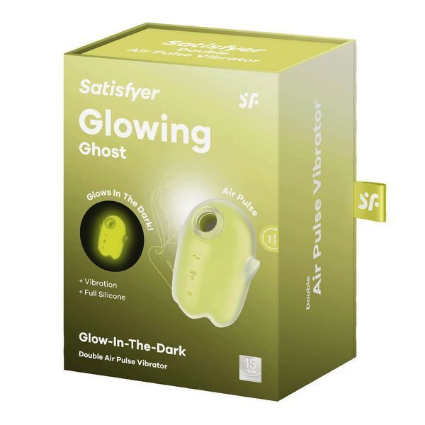 Вакуумний кліторальний стимулятор з вібрацією Satisfyer Glowing Ghost Yellow SX0543 фото