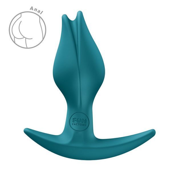 Анальна пробка Fun Factory BOOTIE FEM Bottle Green, у вигляді бутона, діаметр 2,9 см, тонкий обмежувач SX3693 фото
