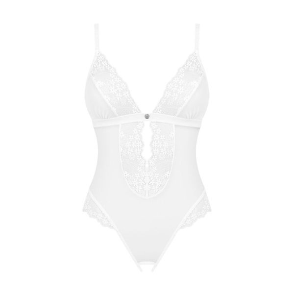 Еротичне напівпрозоре боді Obsessive Heavenlly crotchless teddy з доступом SO8166 фото