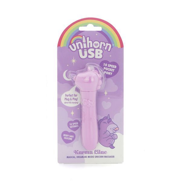 Вібратор-єдиноріжка Unihorn USB Bullet - Karma Lilac, віброкуля, USB-зарядка SX2868 фото