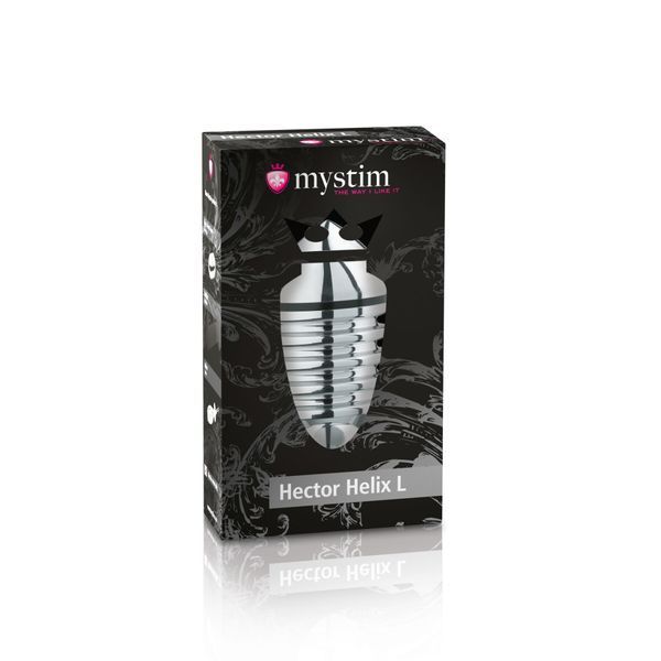 Металева анальна пробка Mystim Hector Helix L для електростимулятора, діаметр 5 см SO2962 фото