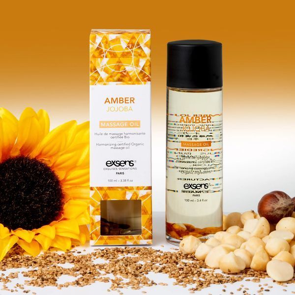Масажна олія EXSENS Amber Jojoba (гармонізує, з бурштином), 100 мл SO2369 фото