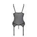 Корсет із підв&rsquo;язками та ажурним ліфом Passion CHRISTA CORSET, black, стрінги в комплекті SO5757 фото 6