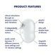 Вакуумний кліторальний стимулятор з вібрацією Satisfyer Cutie Ghost White SX0573 фото 3