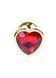 Анальна пробка Boys of Toys Jewellery Gold Heart Plug Red, d - 2,7 см 62530064-00037 фото 3