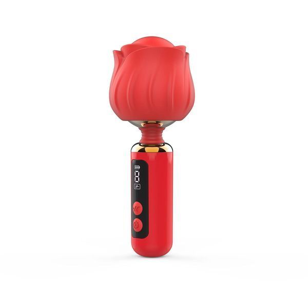 Вібромасажер Loviss Rose Mini Massage Wand Vibrator, головка у вигляді троянди, 9 режимів SX3994 фото