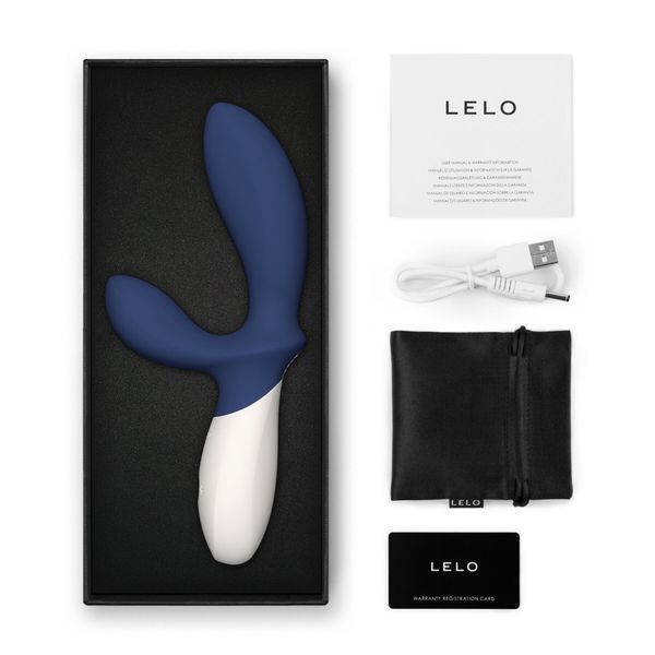 Масажер простати LELO Loki Wave 2 Base Blue, 2 мотори, манливий рух + вібрація SX2321 фото