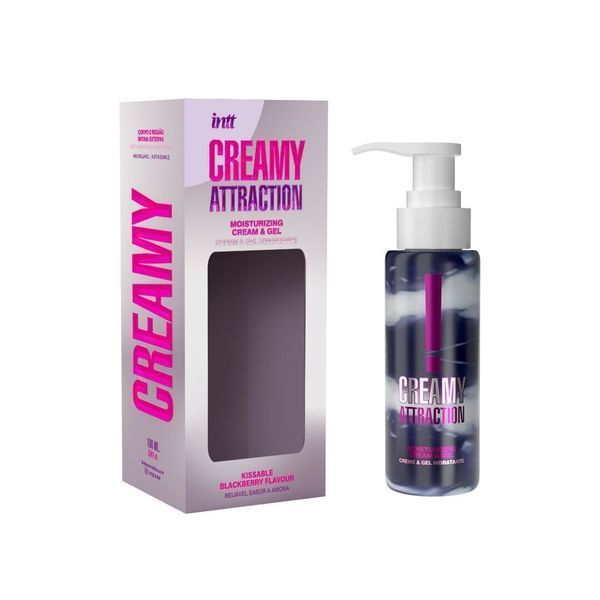 Зволожувальний крем-гель 2в1 Intt Creamy Attraction Blackberry для всього тіла, смак ожини, 100 мл SX2658 фото