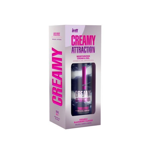 Зволожувальний крем-гель 2в1 Intt Creamy Attraction Blackberry для всього тіла, смак ожини, 100 мл SX2658 фото