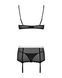 Еротичний костюм покоївки Obsessive Maidme Set 5pcs, S/M (бюстгальтер, стрінги, пояс для панчіх з фартухом, панчохи та чепчик) SO7290 фото 6
