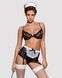 Еротичний костюм покоївки Obsessive Maidme Set 5pcs, S/M (бюстгальтер, стрінги, пояс для панчіх з фартухом, панчохи та чепчик) SO7290 фото 1