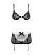 Еротичний костюм покоївки Obsessive Maidme Set 5pcs, S/M (бюстгальтер, стрінги, пояс для панчіх з фартухом, панчохи та чепчик) SO7290 фото 5