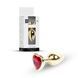 Анальна пробка Boys of Toys Jewellery Gold Heart Plug Red, d - 2,7 см 62530064-00037 фото 1