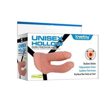 Порожнистий страпон Lovetoy Unisex Hollow Double Penetration 6" 6452LV3005 фото