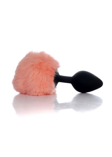 Анальна пробка Boys of Toys Bunny Tail Silicone Black Plug Peach 62530064-00158 фото