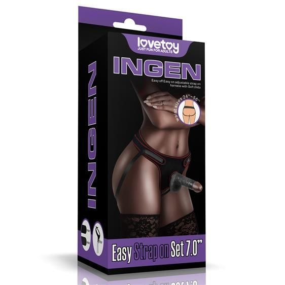 Страпон LoveToy Ingen Easy Strap-On Set 7" Black 6452LV715025 фото