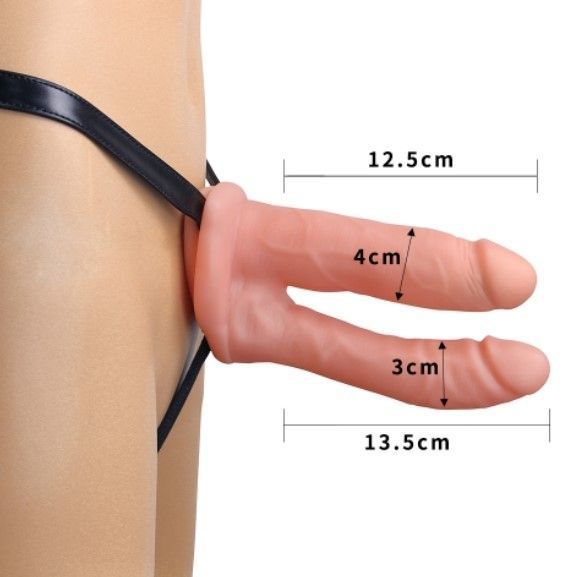 Порожнистий страпон Lovetoy Unisex Hollow Double Penetration 6" 6452LV3005 фото