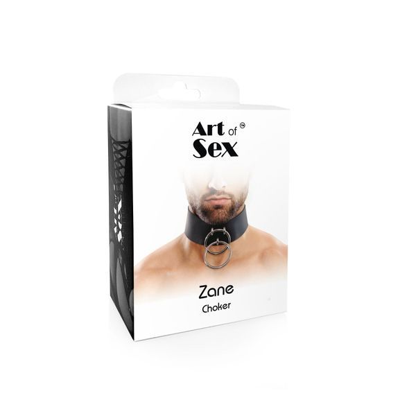 Чоловічий чокер із натуральної шкіри Art of Sex - Zane Collar SO9980 фото