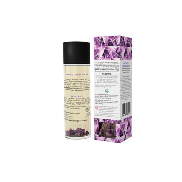 Масажна олія EXSENS Amethyst Sweet Almond (розслаблювальна, з аметистом), 100 мл SO2371 фото