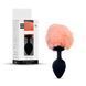 Анальна пробка Boys of Toys Bunny Tail Silicone Black Plug Peach 62530064-00158 фото 1