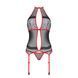 Корсет з пажами Passion SATARA CORSET XXL XXXL red, стрінги, мереживо, застібки спереду та ззаду SO8479 фото 3