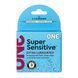 Презервативи ONE Super Sensitive, 3 шт, гладенькі, з додатковою змазкою, картонне паковання SX0779 фото 1