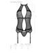 Корсет з пажами Passion SATARA CORSET XXL XXXL red, стрінги, мереживо, застібки спереду та ззаду SO8479 фото 5