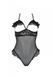 Еротичне боді Passion DOLLY BODY, XXL XXXL, black, з відкритими чашками SO9702 фото 3