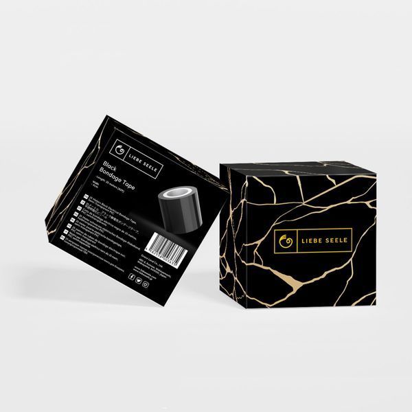 Скотч для бондажу Liebe Seele Bondage Tape Black 25 м, не липне до шкіри та волосся, без слідів SO9525 фото