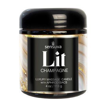 Масажна свічка Sensuva Lit Champagne Massage Candle (113 г) SX5150 фото