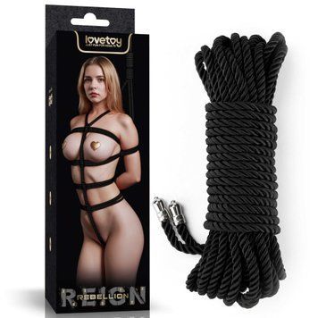 Мотузка LoveToy Rebellion Reign Black Bondage Rope, 10 м 6452LV761301 фото