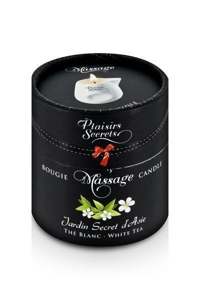 Масажна свічка Plaisirs Secrets White Tea, 80 мл SO1858 фото