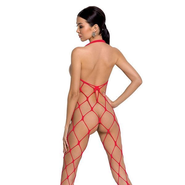 Бодістокінг у дуже велику сітку Passion BS091 red, з доступом SO6392 фото