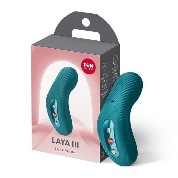 Накладний вібратор Fun Factory LAYA III Bottle Green, ефект постукування пальцем SX3698 фото