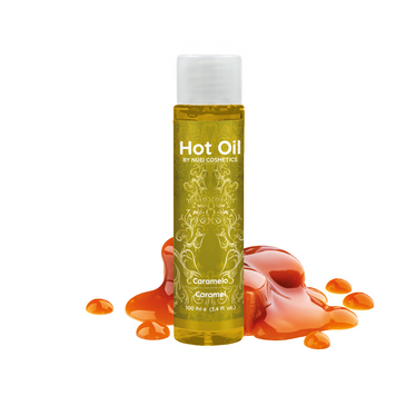 Зігріваюча їстівна масажна олія HOT OIL Nuei, карамель, 100 мл NU513529 фото
