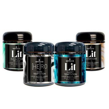 Набір масажних свічок LIT 4 piece Variety Pack Luxury Massage Candles (4 шт&times;113 г) SX5151 фото