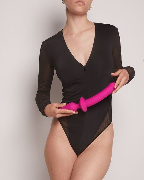 Анальна пробка з дилдо 2в1 Strap-On-Me SWITCH PLUG-IN DILDO Fuchsia L, діаметр 4,5 3,4 см SO6829 фото