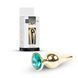 Анальна пробка Boys of Toys Jewellery Gold Long Plug Green d - 3 см