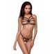 Трусики стрінги зі стреп Passion Exclusive ARMANDA THONG XXL XXXL, black PS26804 фото 1