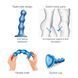 Насадка для страпона Strap-On-Me Dildo Plug Balls Blue Metallic SO8992 фото 4