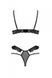 Еротичний комплект Passion DOLLY SET, XXL XXXL, black, з відкритими чашками SO9705 фото 4