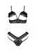 Еротичний комплект Passion DOLLY SET, XXL XXXL, black, з відкритими чашками SO9705 фото 3