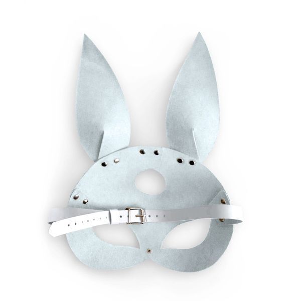 Шкіряна маска Зайчика Art of Sex - Bunny mask, колір Білий SO9646 фото
