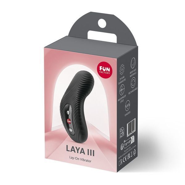 Накладний вібратор Fun Factory LAYA III Black, ефект постукування пальцем SX3700 фото