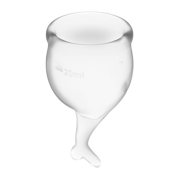 Набір менструальних чаш Satisfyer Feel Secure (transparent), 15мл і 20мл, мішечок для зберігання SO3994 фото