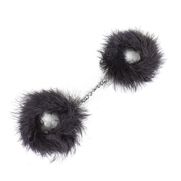 Наручники Black Marabou Handcuffs 61220734156 фото