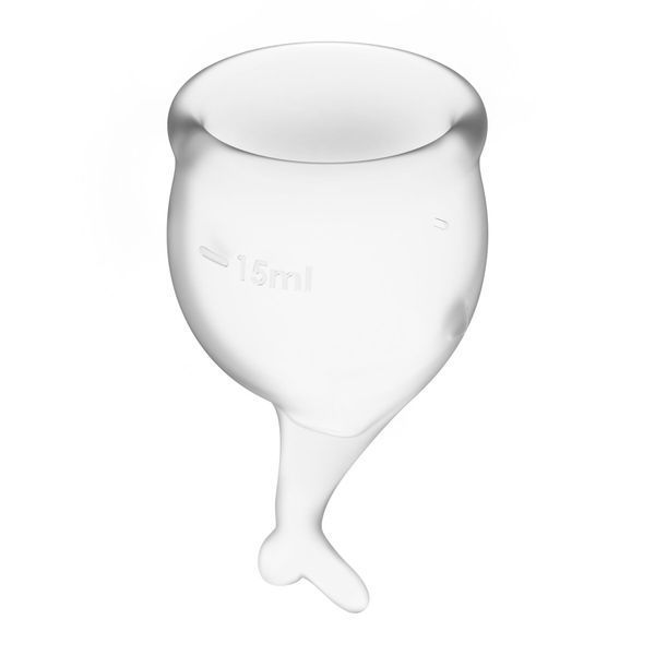 Набір менструальних чаш Satisfyer Feel Secure (transparent), 15мл і 20мл, мішечок для зберігання SO3994 фото