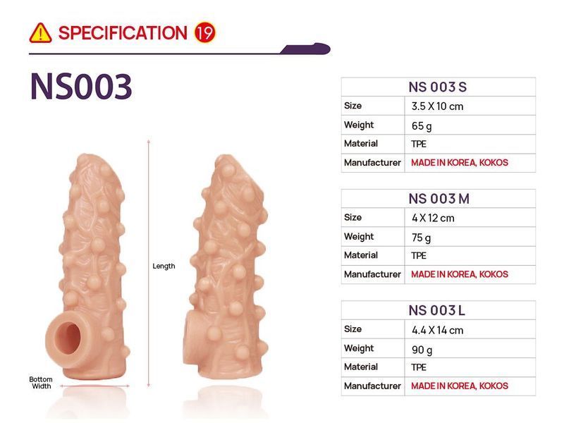 Насадка на член Kokos Nude Sleeve NS 003 M SX1475 фото