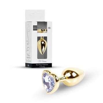 Анальна пробка Boys of Toys Jewellery Gold Heart Plug Clear 62530064-00039 фото